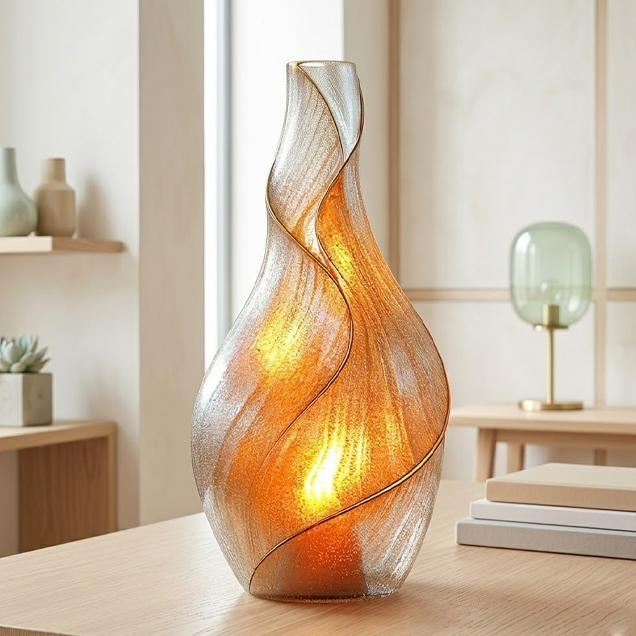 Glowing Glass Vase image